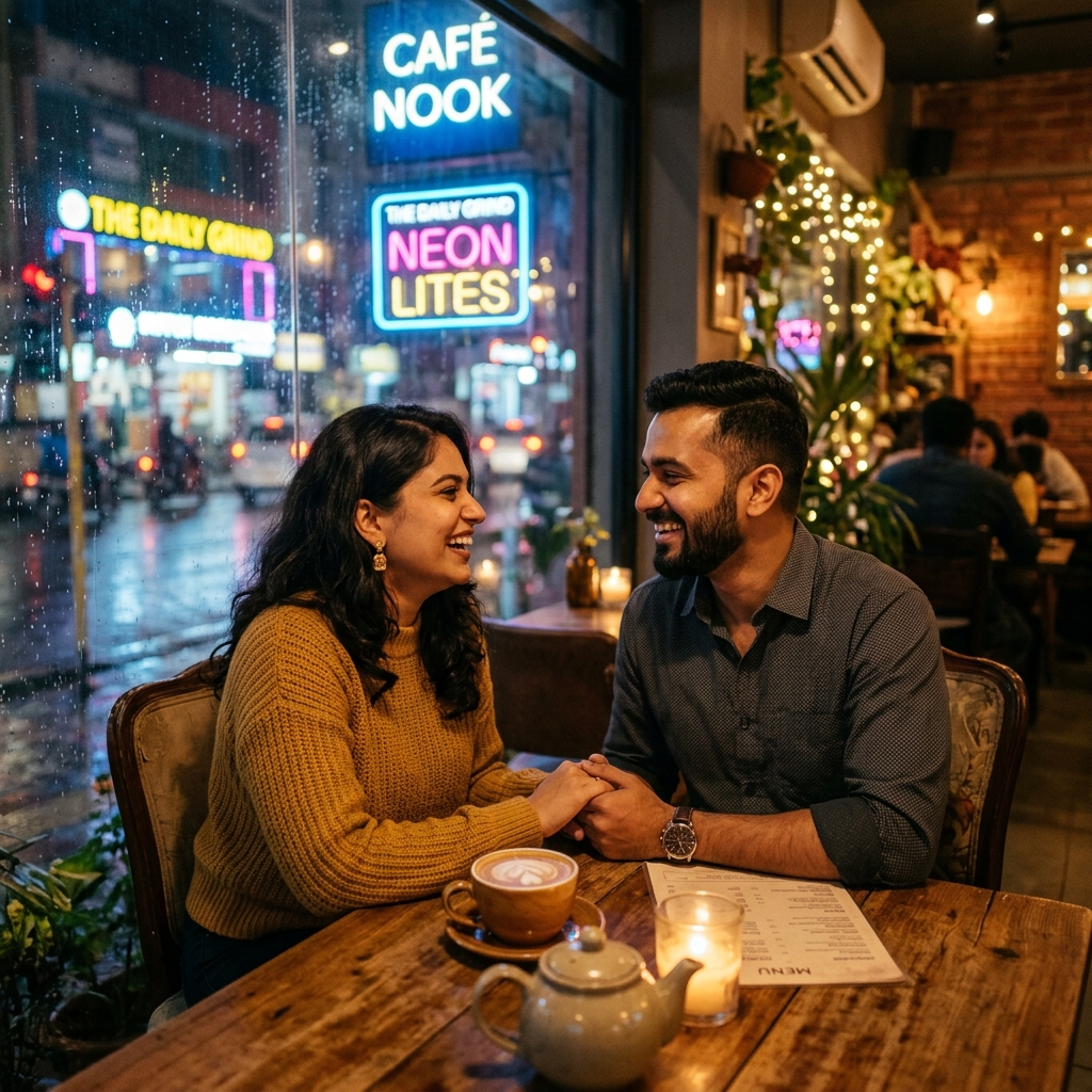 Indian couple finding compatibility through astrology